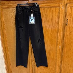 Indigo Rein High-Rise Distressed Black Jeans